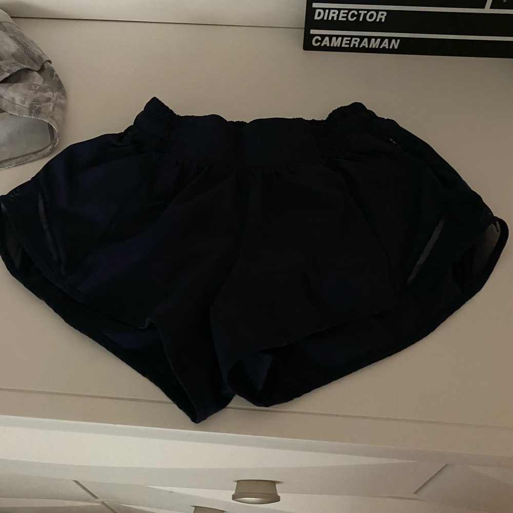 Navy Blue Lululemon Hotty Hot Shorts